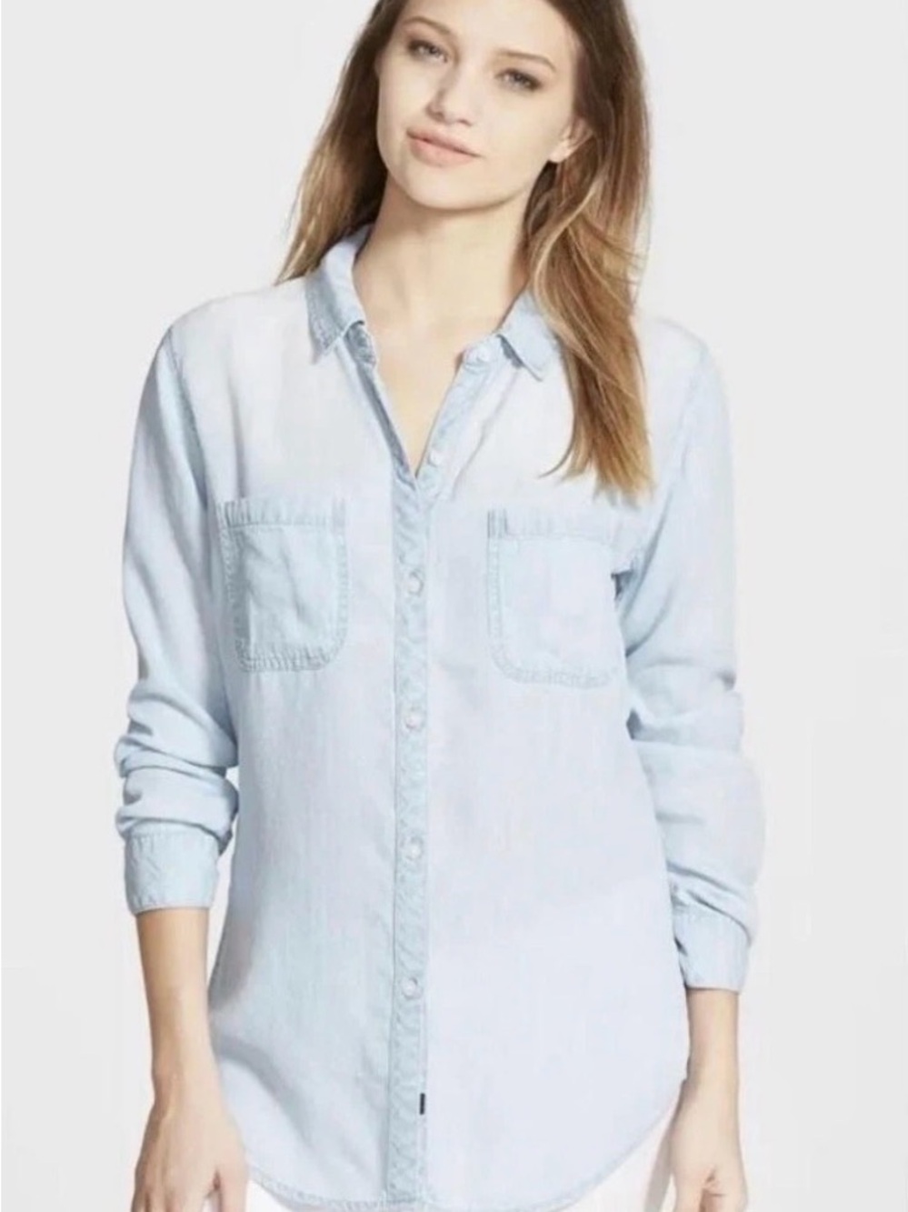 Rails Light Blue Denim Button-Down Shirt